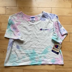 NWT Champion tie dye crop top - M